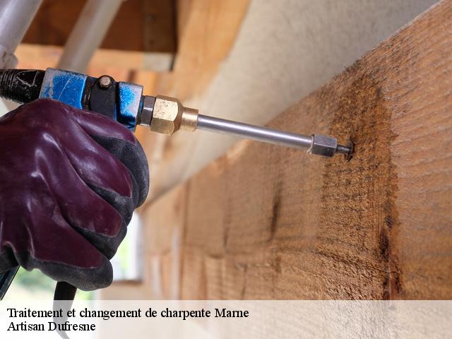 Traitement et changement de charpente 51 Marne  Artisan Dufresne