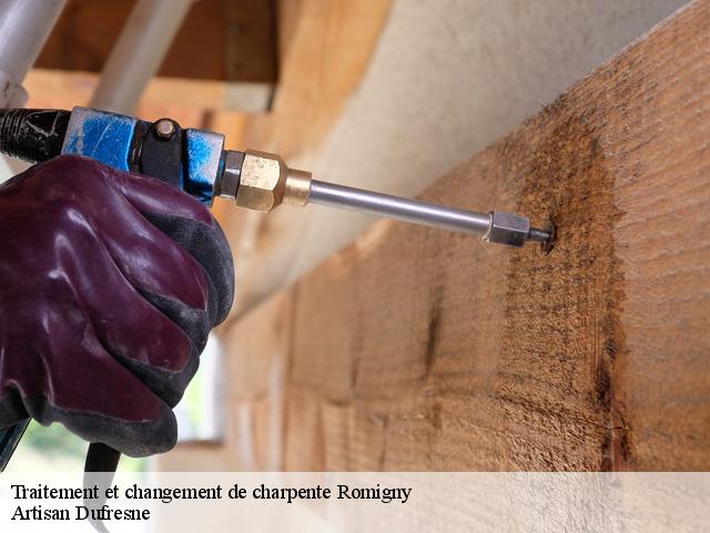 Traitement et changement de charpente  romigny-51170 Artisan Dufresne